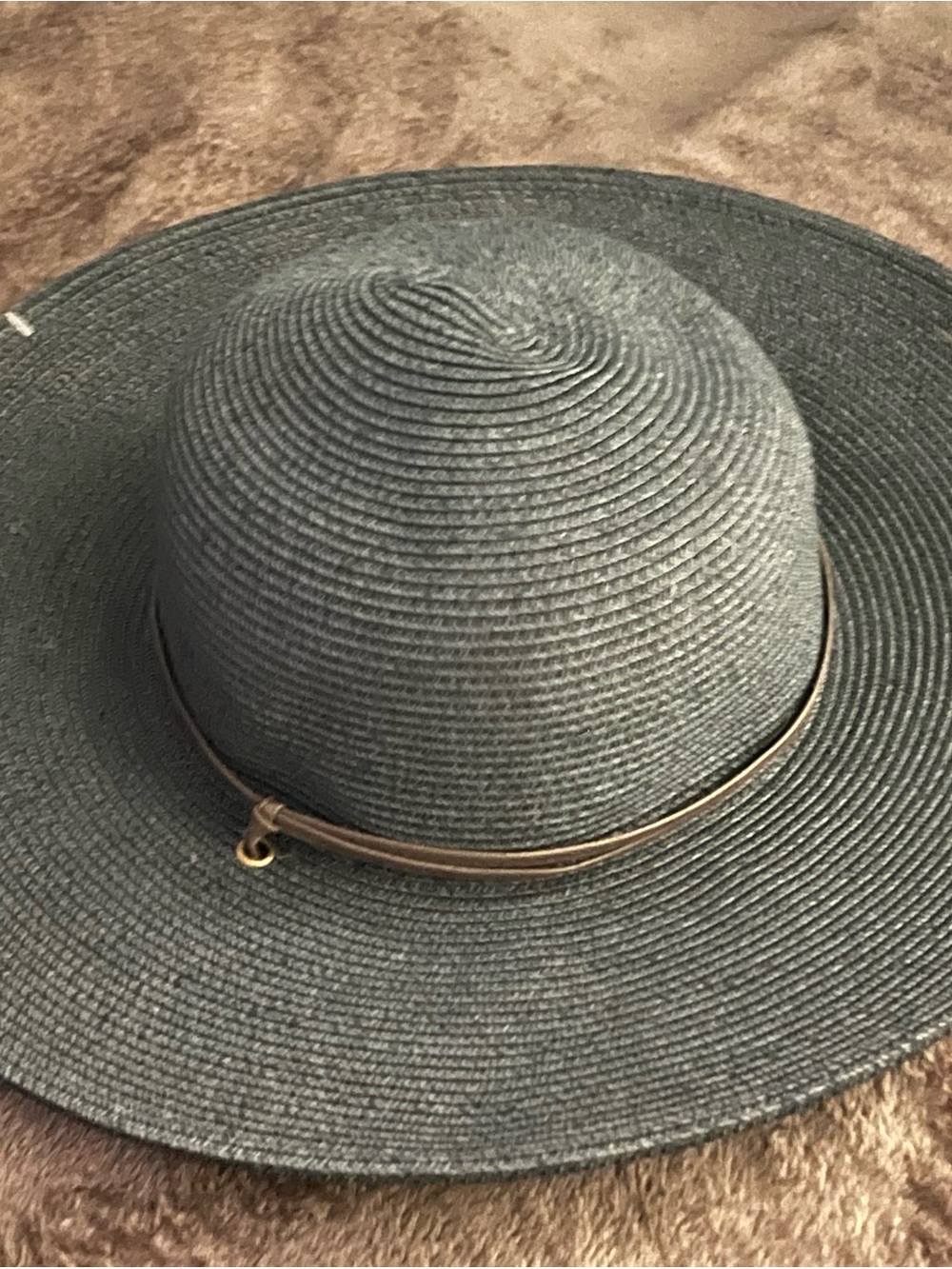 Peter Grimm x Pura Vida Navy Blue Woven Straw Sun Hat - OS